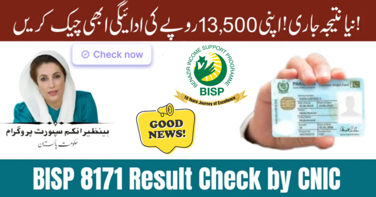 BISP 8171 Result Check by CNIC