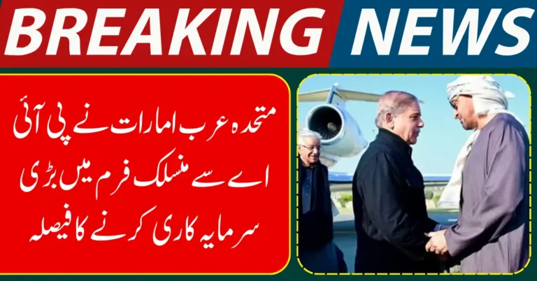 UAE Signals Major Investment in PIA-Linked Firm, Boosting Pakistan’s Economic Outlook
